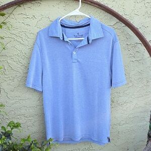 Nat Nast Men’s Light Blue Polo Shirt Size Medium Rayon Polyester
